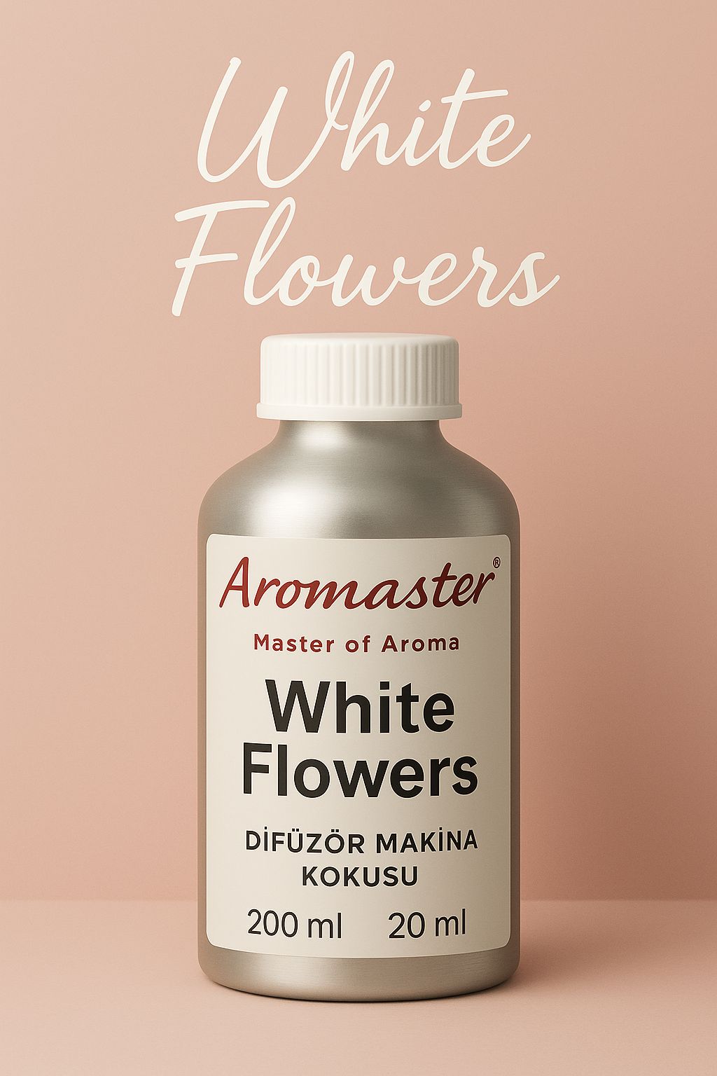 white flowers difüzör kokusu, beyaz çiçek oda kokusu, pudramsı ortam kokusu, lüks difüzör kokusu, zarif kadınsı koku, 200 ml yedek kartuş, Aromaster